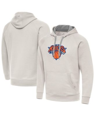 Men's Cream New York Knicks Big Logo Victory Pullover Hoodie