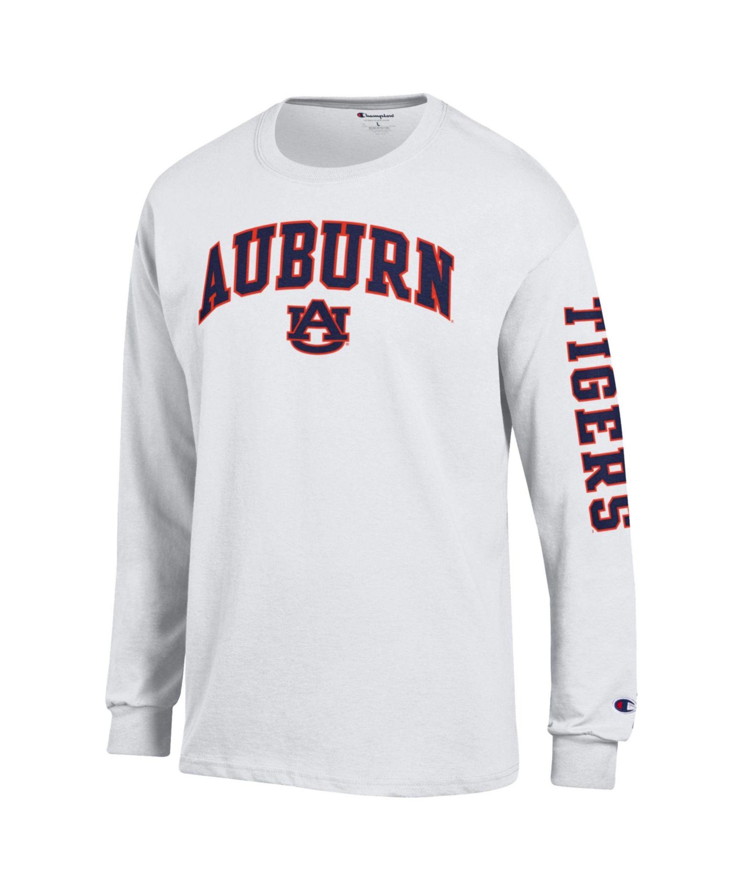 Men's Orange Auburn Tigers Arch Over Logo 2-Hit Long Sleeve T-Shirt
