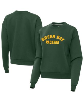 Women's Green Bay Packers Victory Dropped-Shoulder Embroidered Patch Sweatshirt