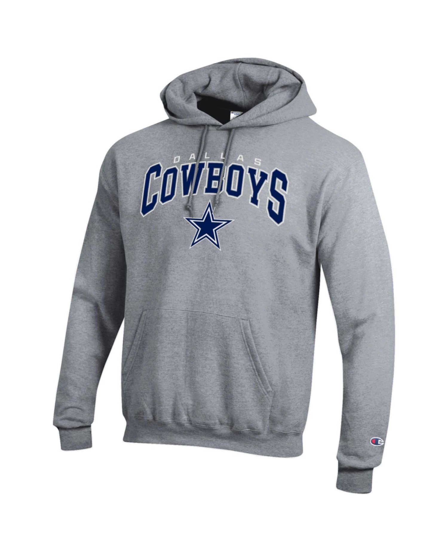 Men's Gray Dallas Cowboys Power Blend Arch over Logo Hoodie