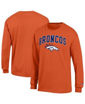 Men's Orange Denver Broncos Arch Over Logo Long Sleeve T-Shirt