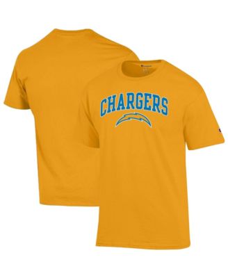 Men's Gold Los Angeles Chargers Arch Over Logo T-Shirt