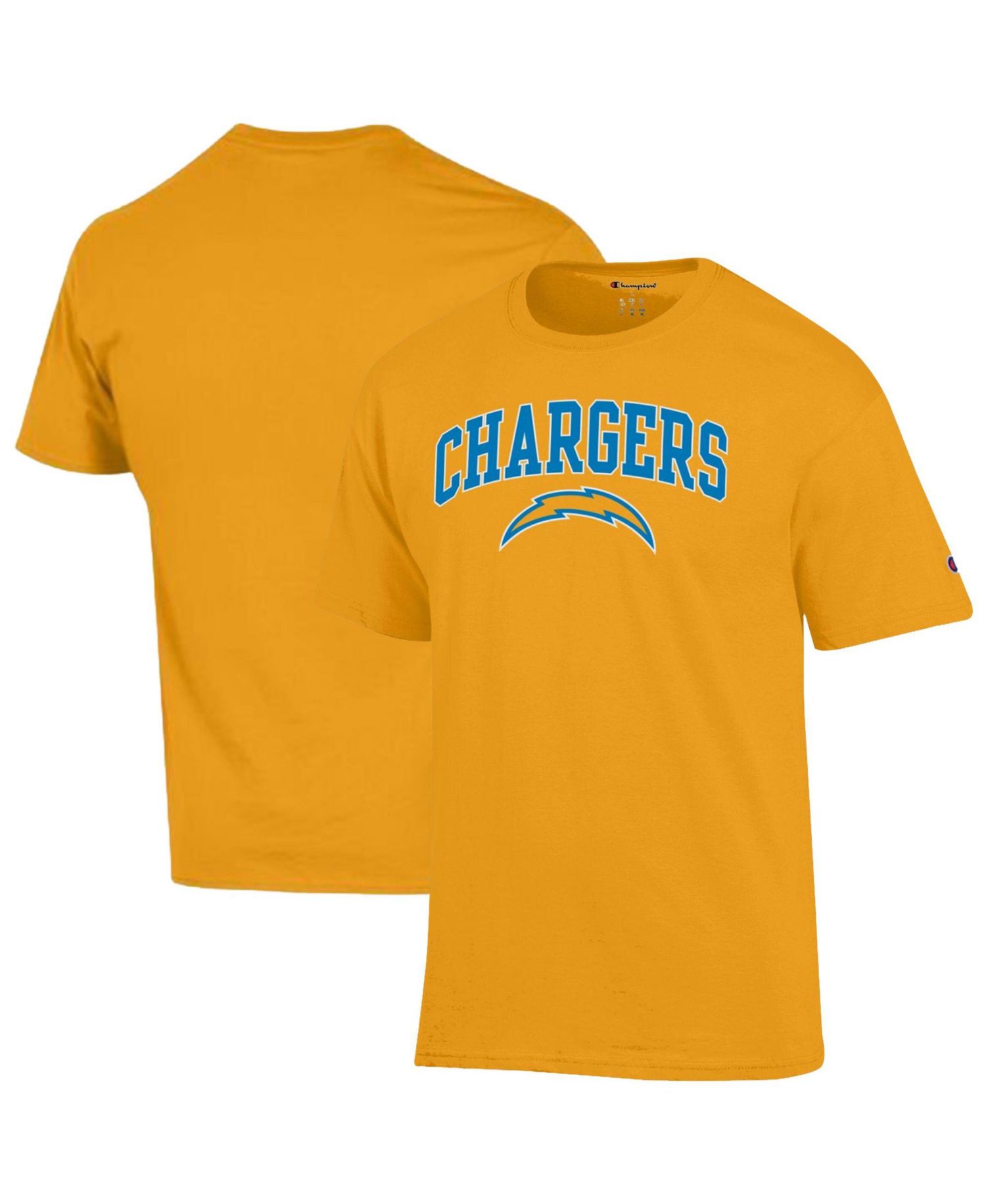 Men's Gold Los Angeles Chargers Arch Over Logo T-Shirt