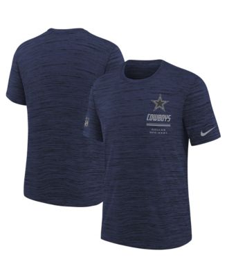 Big Boys and Girls Navy Dallas Cowboys Sideline Velocity Dri-FIT T-Shirt