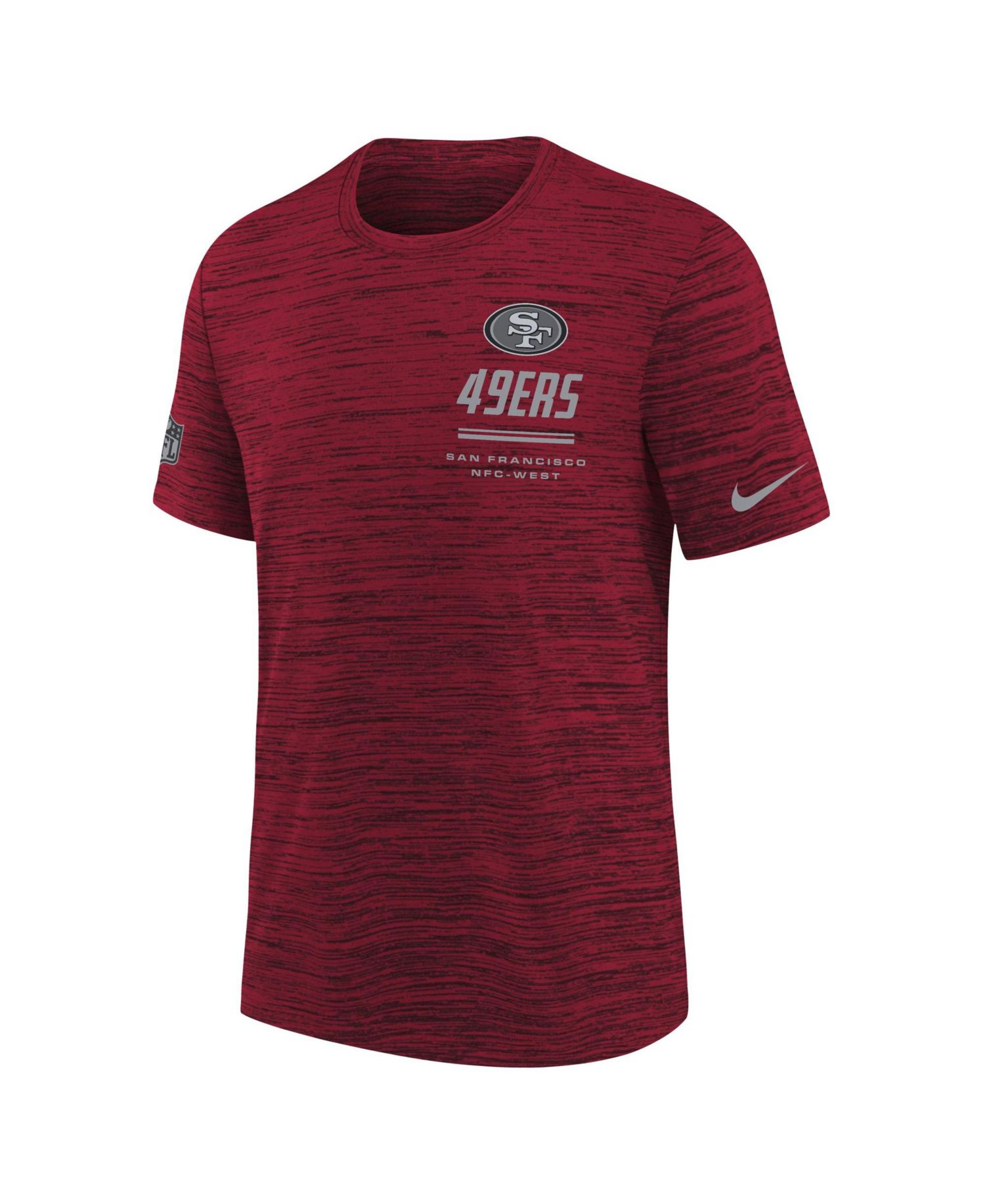 Big Boys and Girls Scarlet San Francisco 49ers Sideline Velocity Dri-FIT T-Shirt