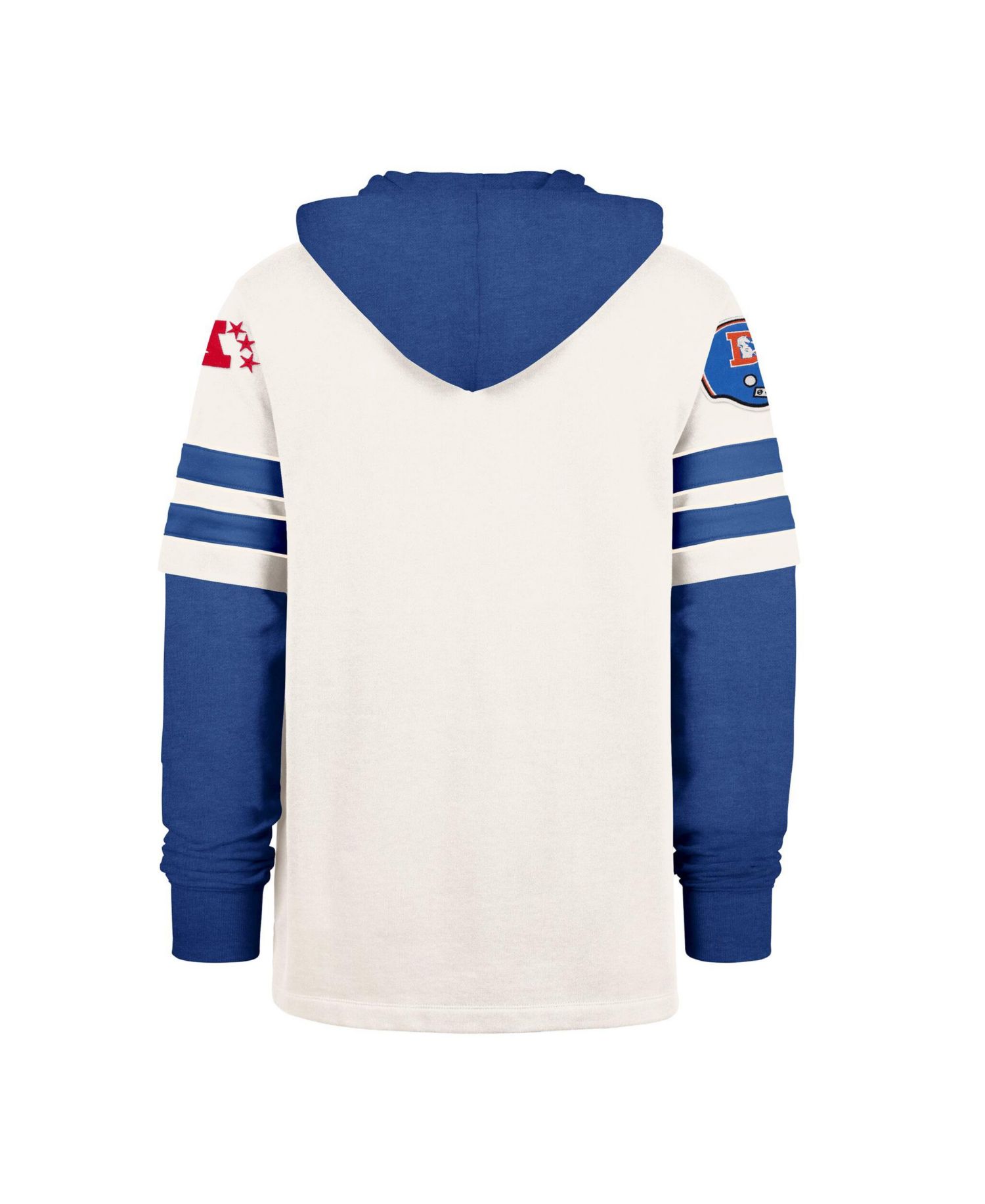 Men's Cream Denver Broncos Split Zone Cornerback Duo Lacer Hoodie