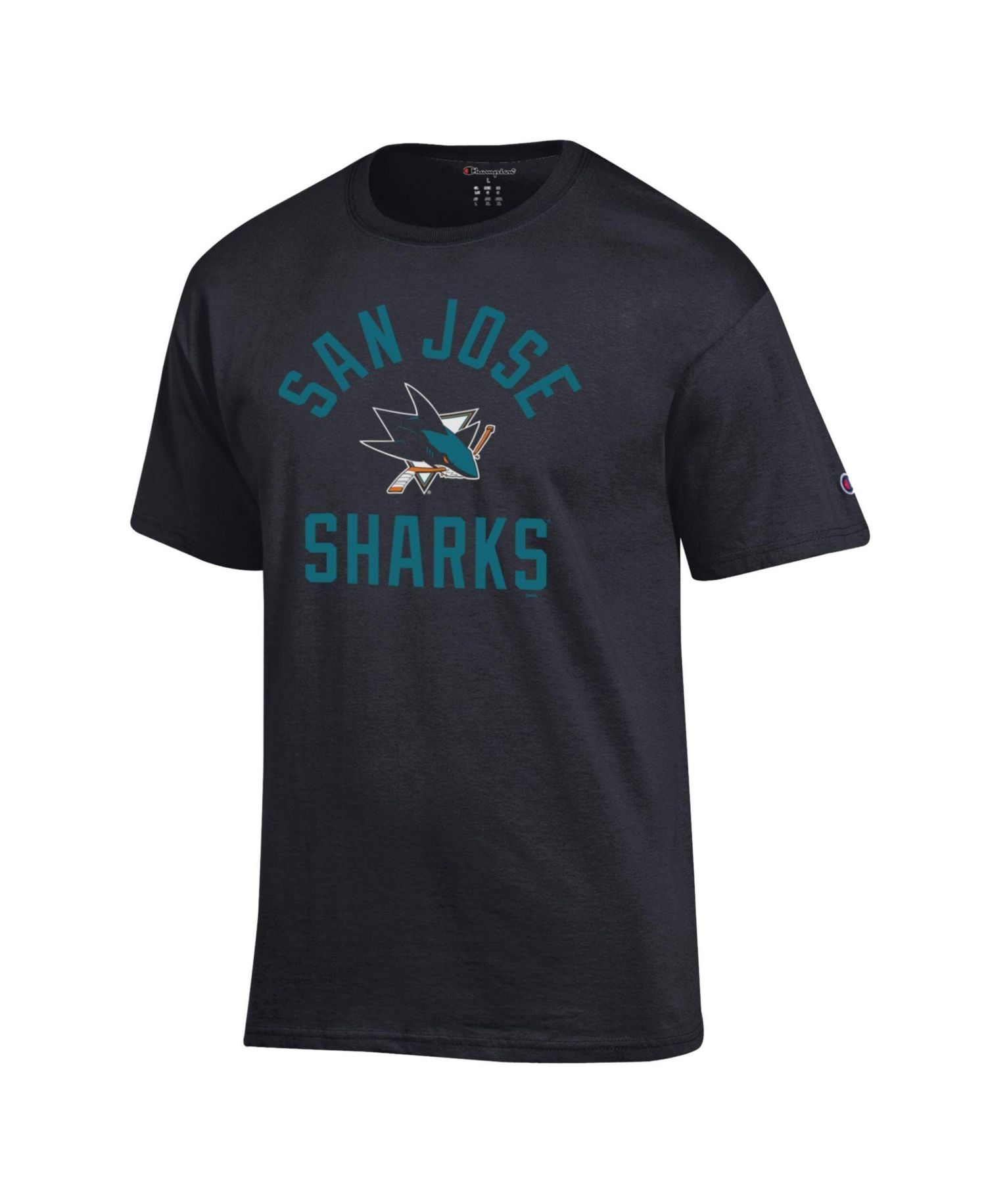 Men's Black San Jose Sharks Primary Logo Jersey T-Shirt
