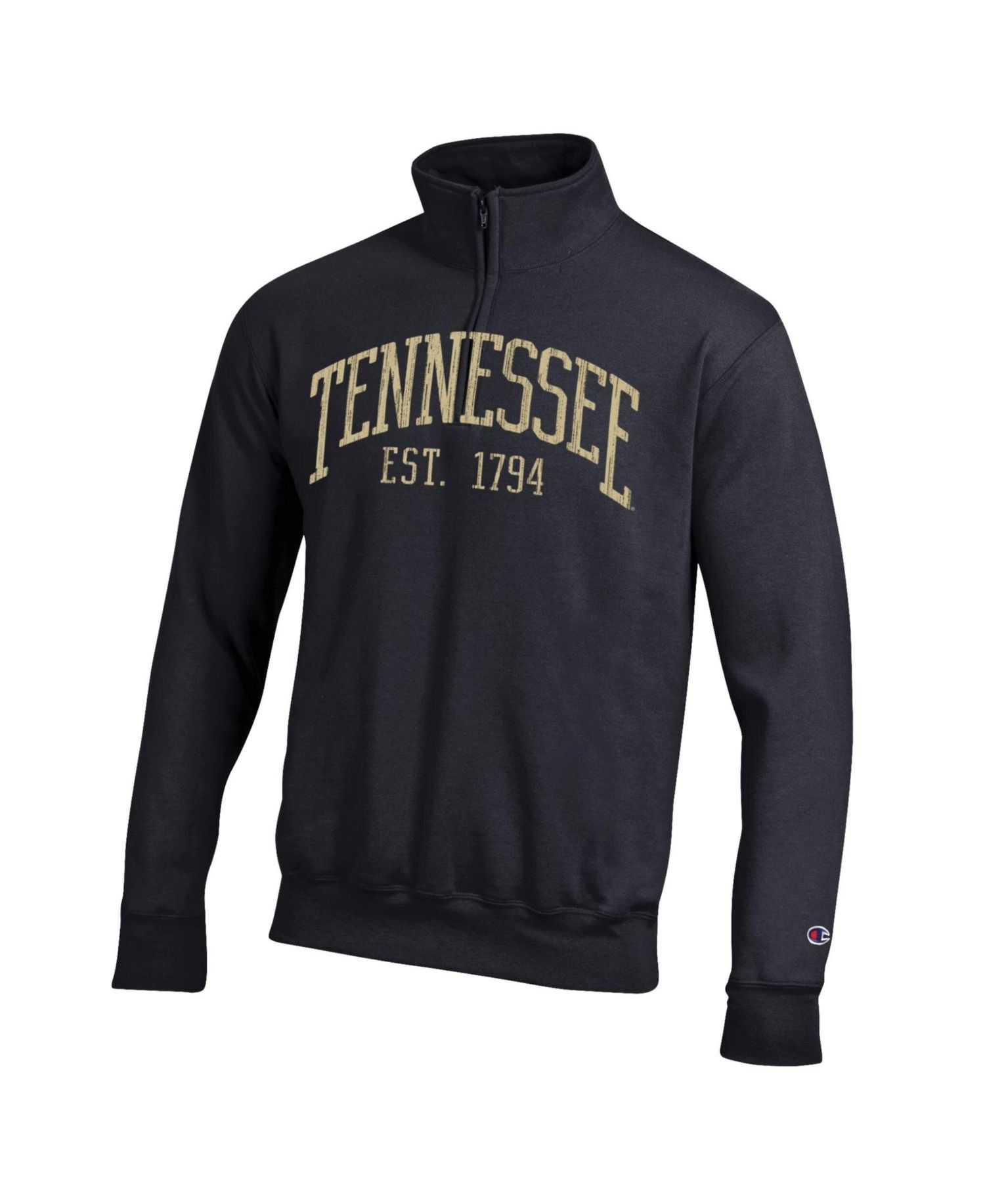 Men's Black Tennessee Volunteers Powerblend Quarter-Zip Pullover Sweatshirt