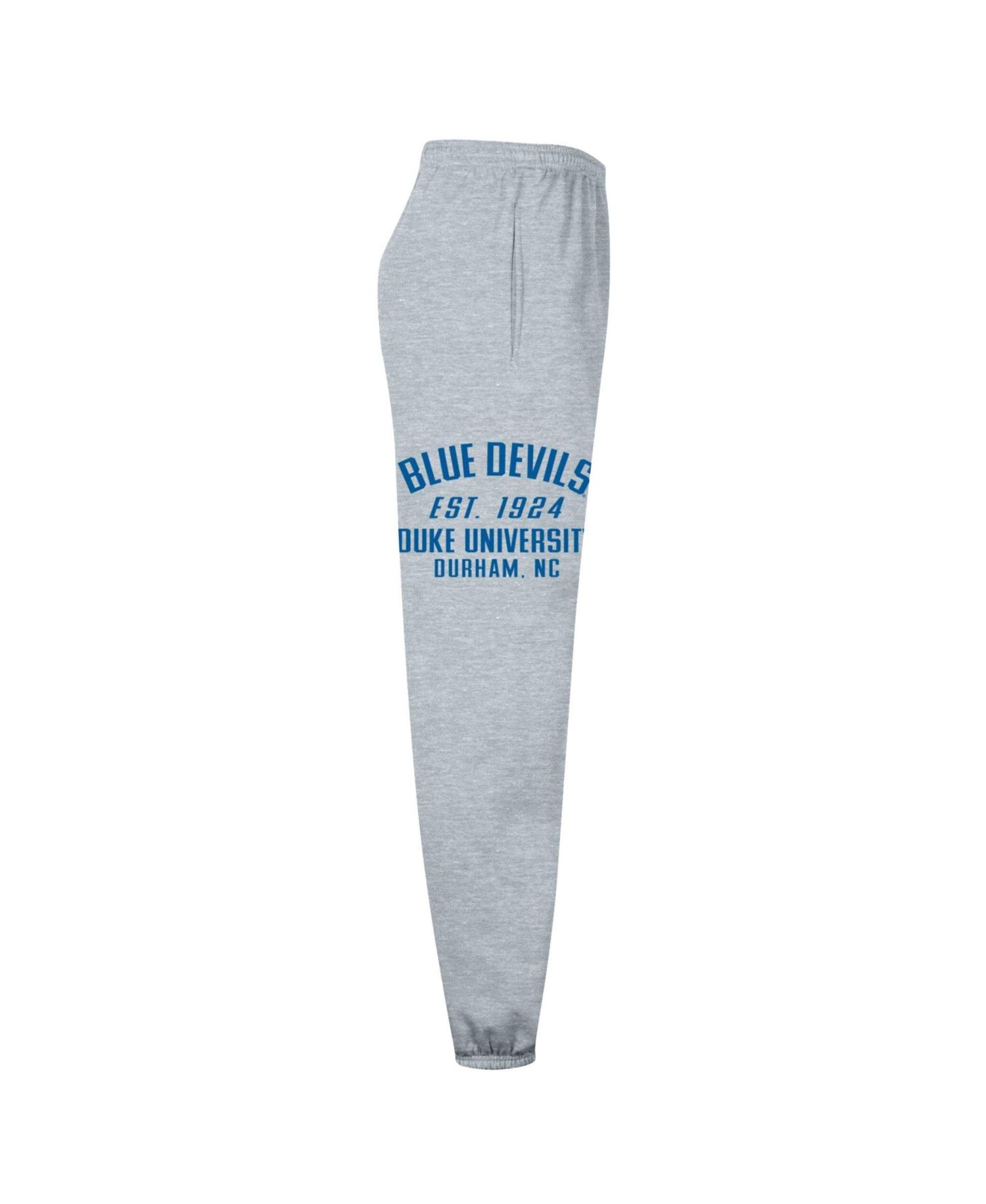 Men's Heather Gray Duke Blue Devils Powerblend Banded Fleece Sweatpants