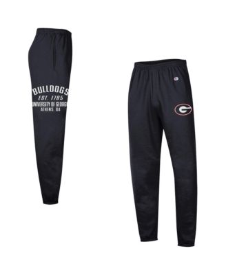 Men's Black Georgia Bulldogs Powerblend Banded Fleece Sweatpants