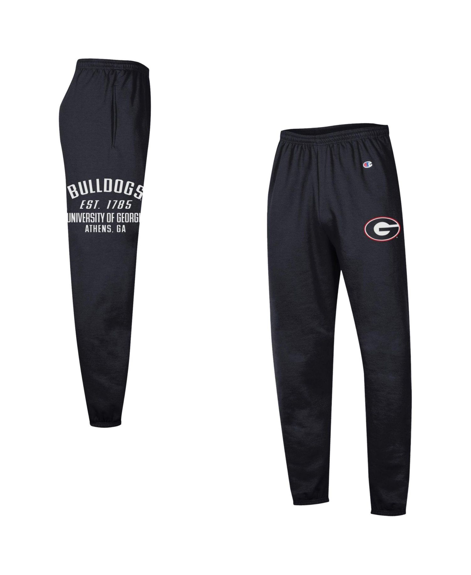 Men's Black Georgia Bulldogs Powerblend Banded Fleece Sweatpants