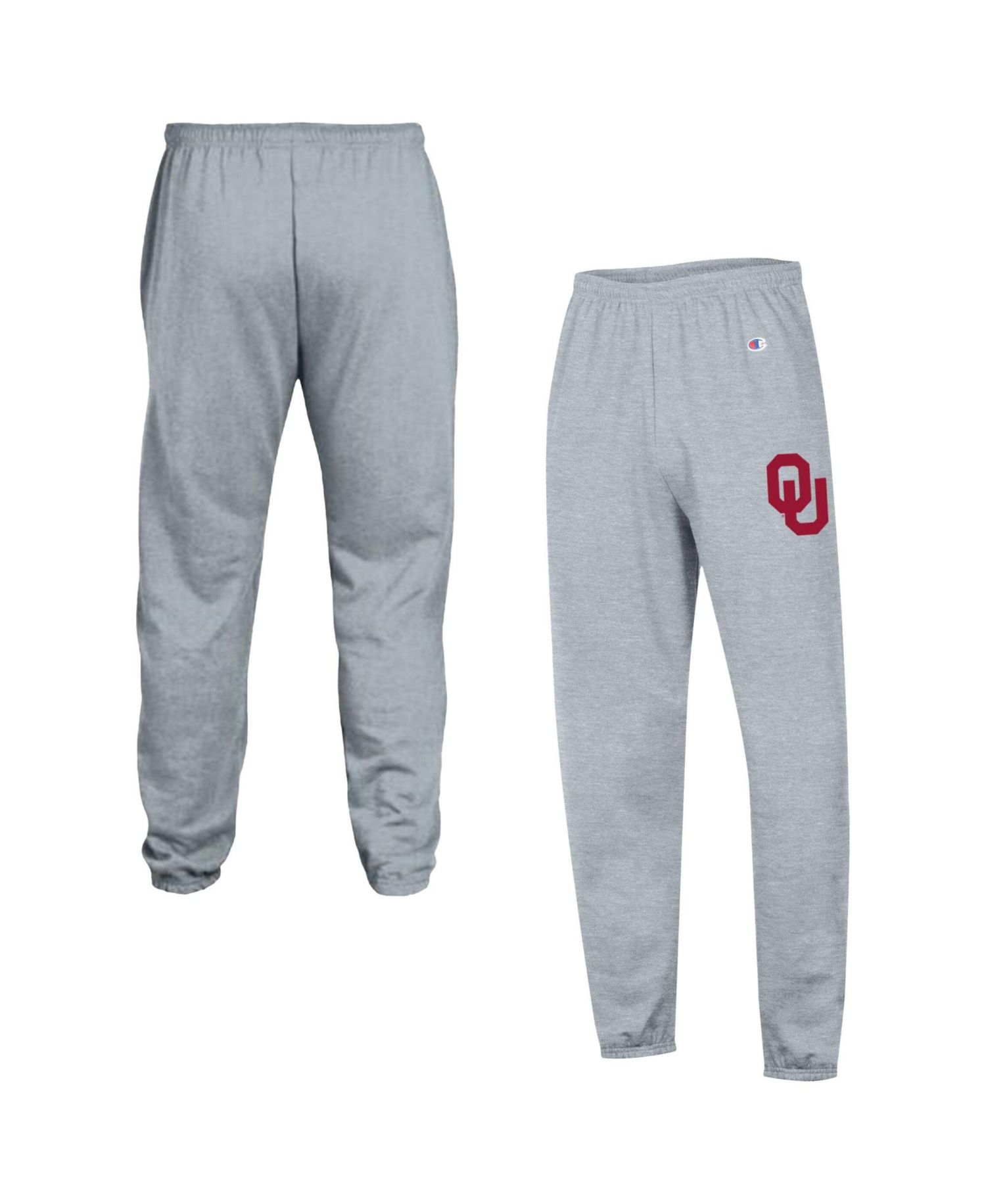 Men's Heather Gray Oklahoma Sooners Powerblend Banded Fleece Sweatpants
