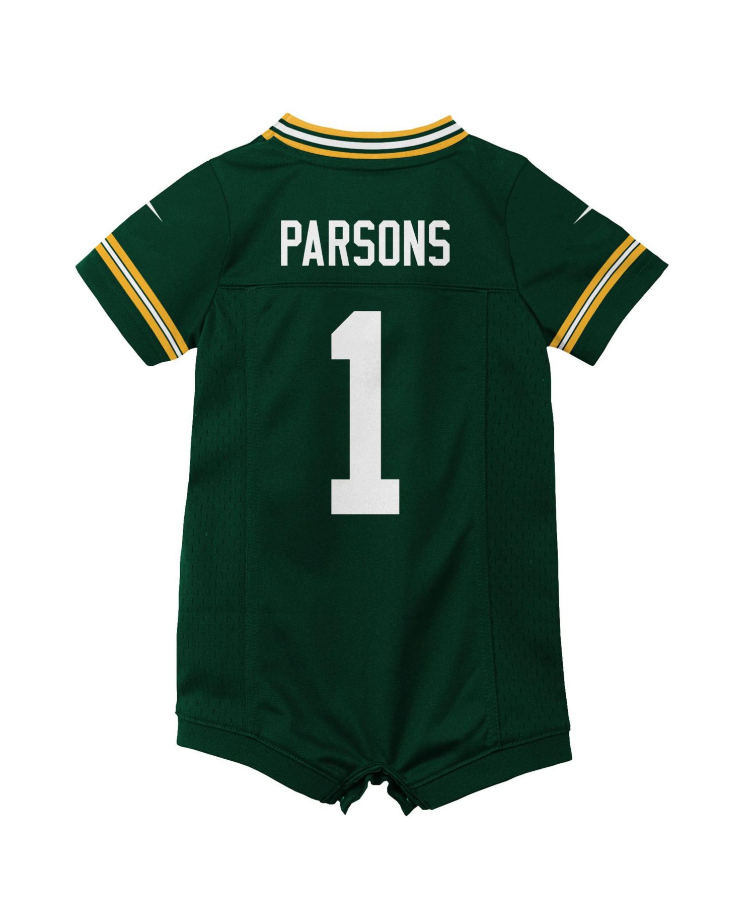 Baby Boys and Girls Micah Parsons Green Green Bay Packers Romper Game Jersey