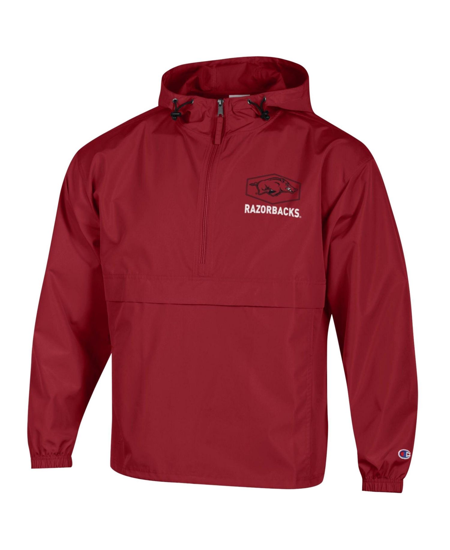 Men's Cardinal Arkansas Razorbacks Delay Packable Half-Zip Jacket