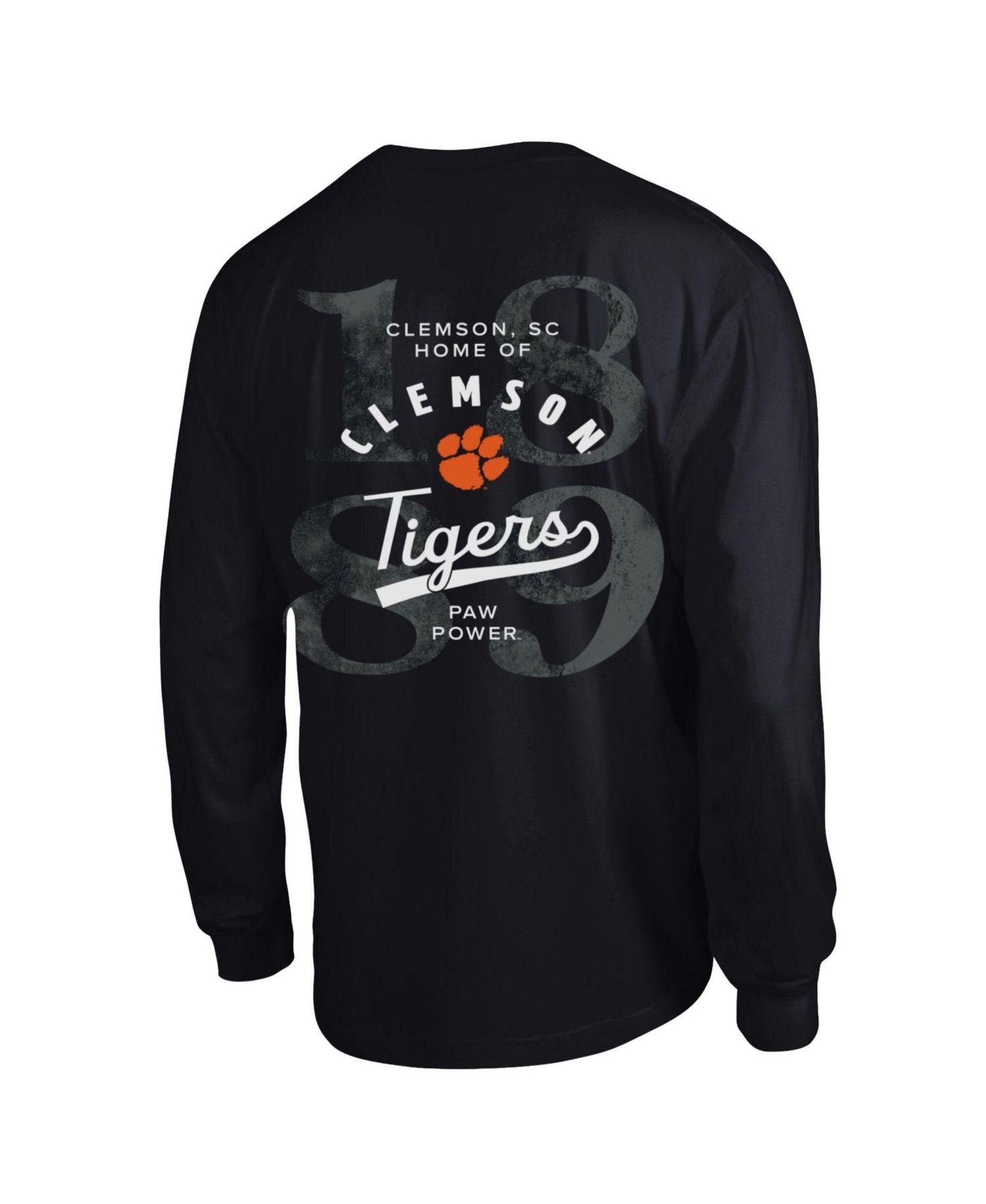 Men's Black Clemson Tigers Laminated All-Star Long Sleeve T-Shirt