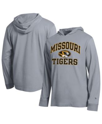 Men's Heather Gray Missouri Tigers High Motor All-Star Long Sleeve Hooded T-Shirt