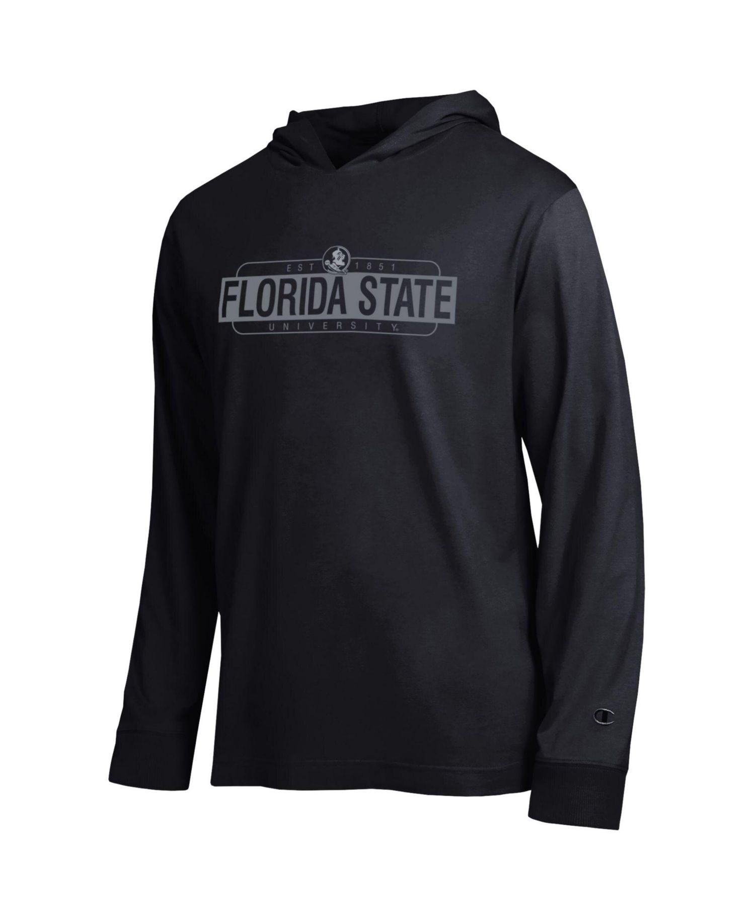 Men's Black Florida State Seminoles Gradient All-Star Long Sleeve Hooded T-Shirt