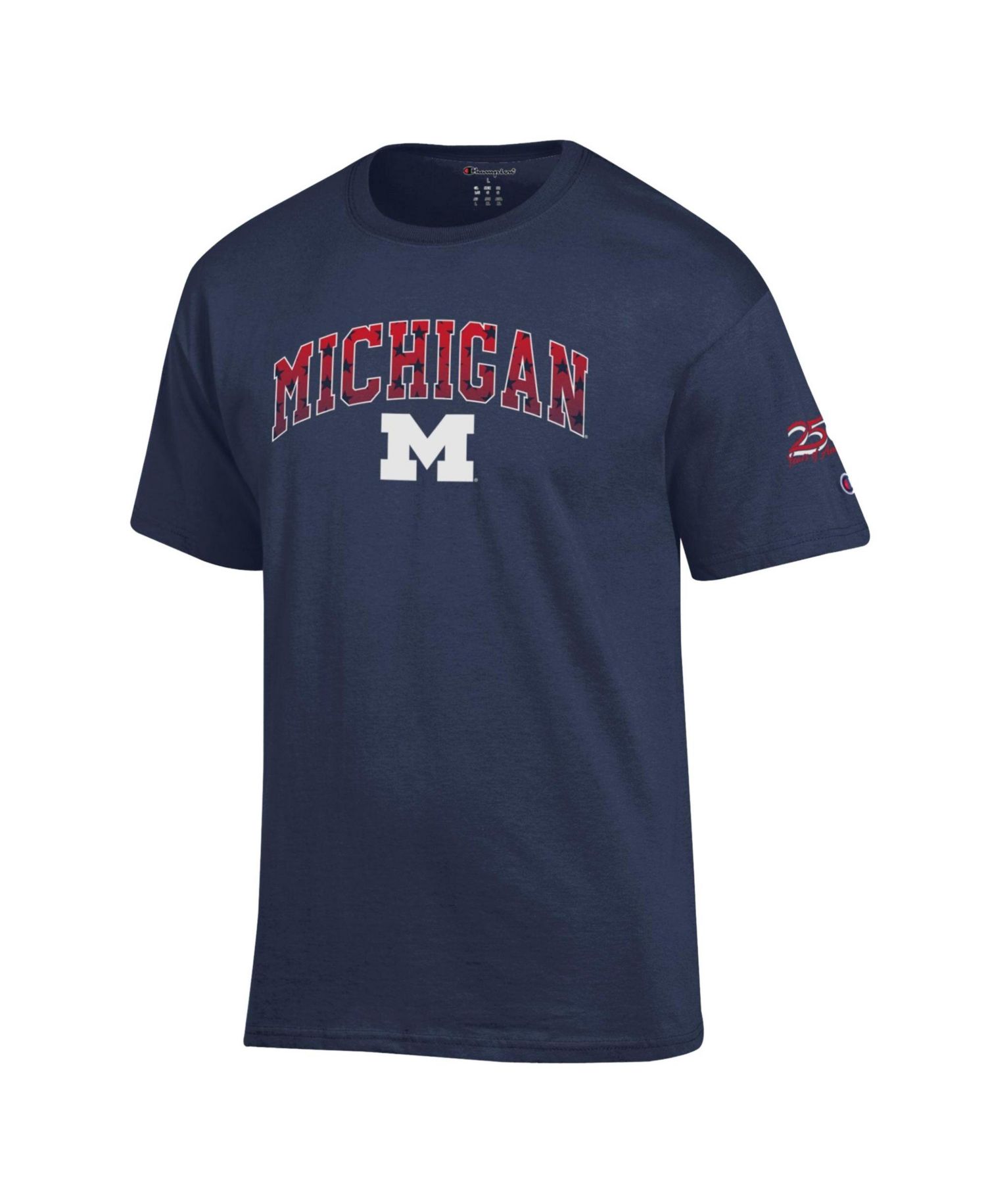 Men's Navy Michigan Wolverines Americana 250th Arch T-Shirt