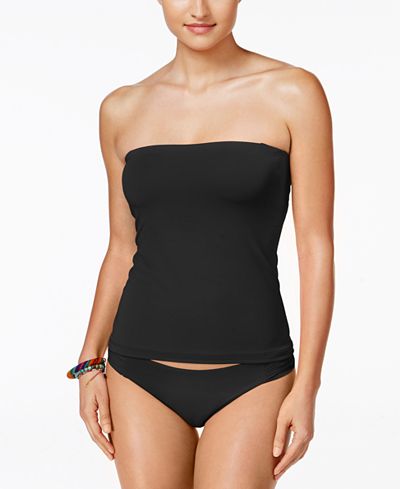 Becca Electric Current Macramé-Back Tankini Top & Bottoms