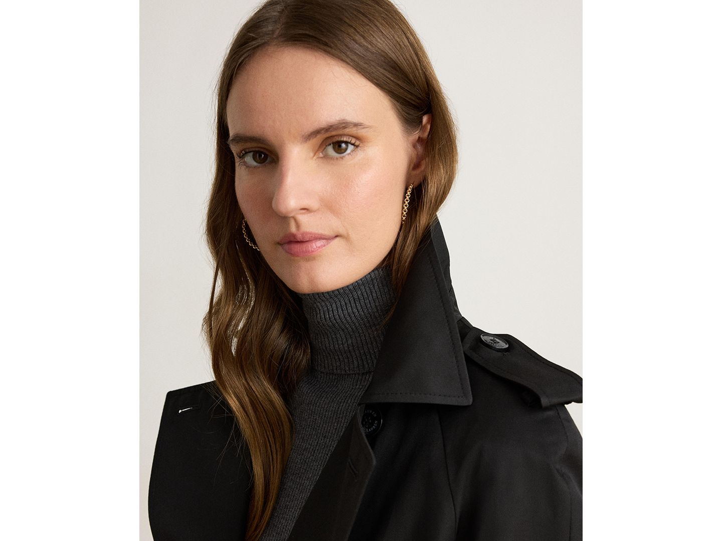 Женское пальто Lauren Ralph Lauren Double-Breasted Maxi Trench Cotton-Blend, цвет: Чёрный — фото 4