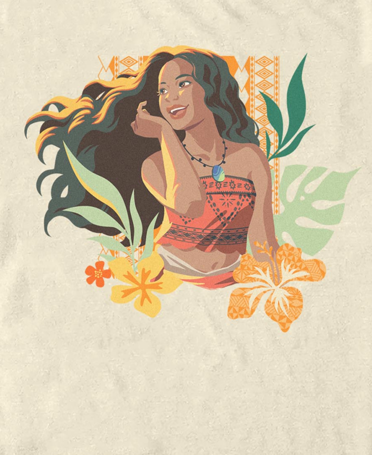 Fifth Sun Men's Moana Live Action Happy Moana Graphic T-Shirt