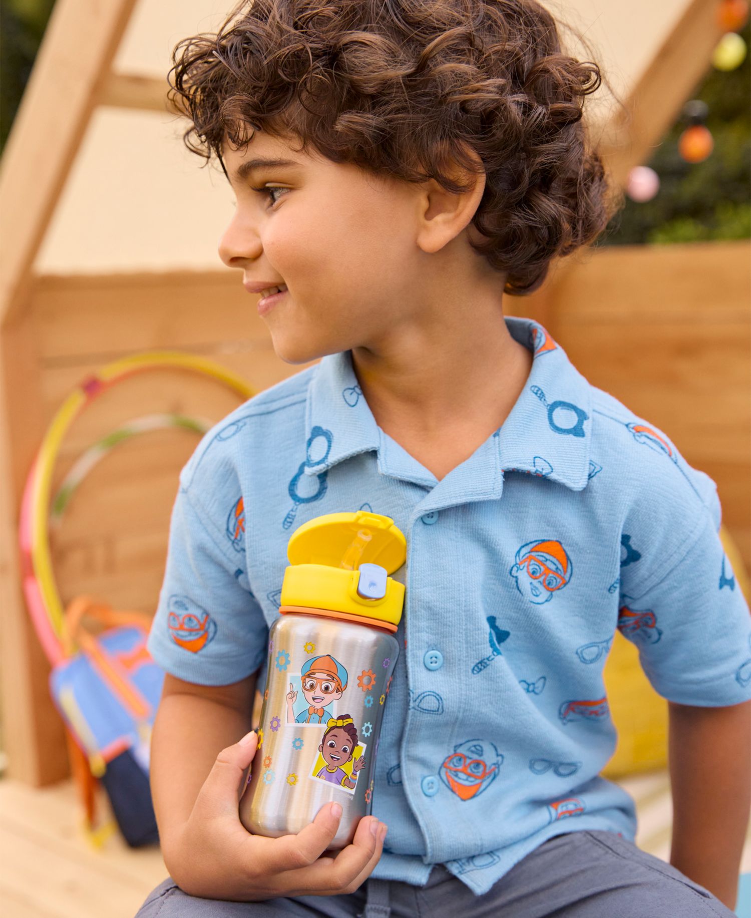 Kids' Blippi and Meekah Stainless Steel Straw Bottle