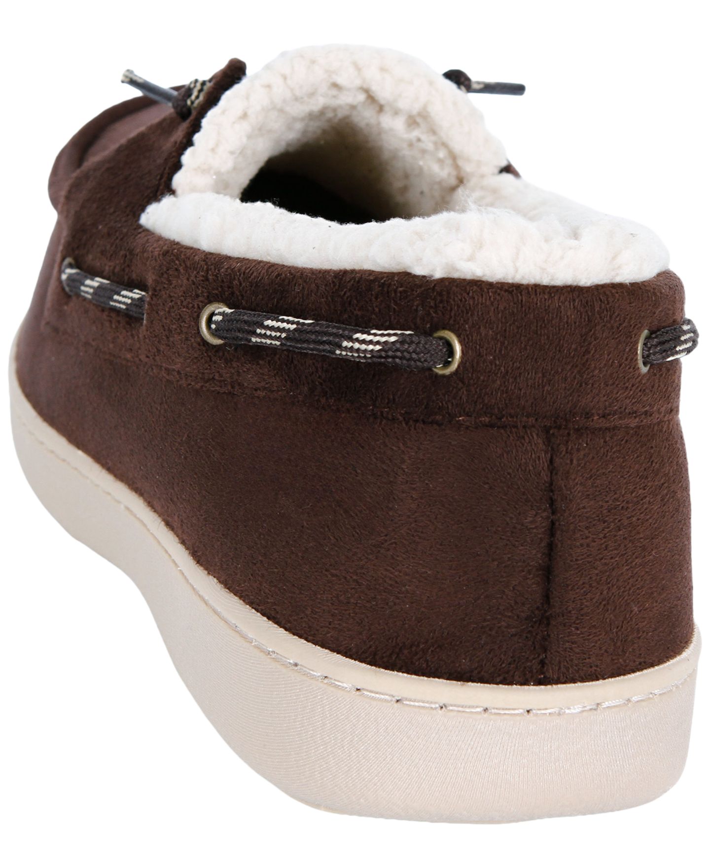 Мужские тапочки Isotoner Boater Moccasin Slippers, цвет: Коричневый — фото 3
