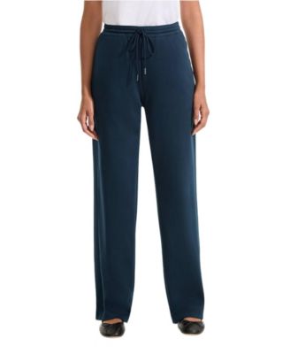 Women's Sport Knit High Rise Pull On Relaxed Straight Leg Pants