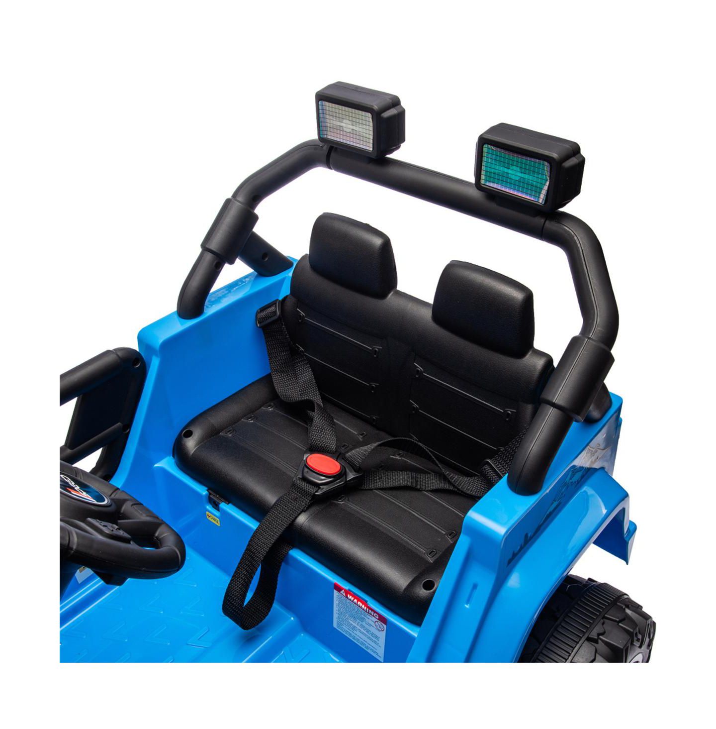 Детская игрушка YOBTOP 12V Kids Ride on Electric Car, Parent Remote Control, Dual Motor Drive, Music/Bluetooth/MP3/USB, LED Headlights for Kids Aged 2-4, цвет: Синий — фото 7