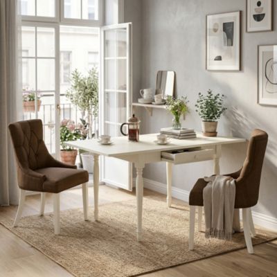 Dining Room Set Linen White, MZFR3-LWH-18