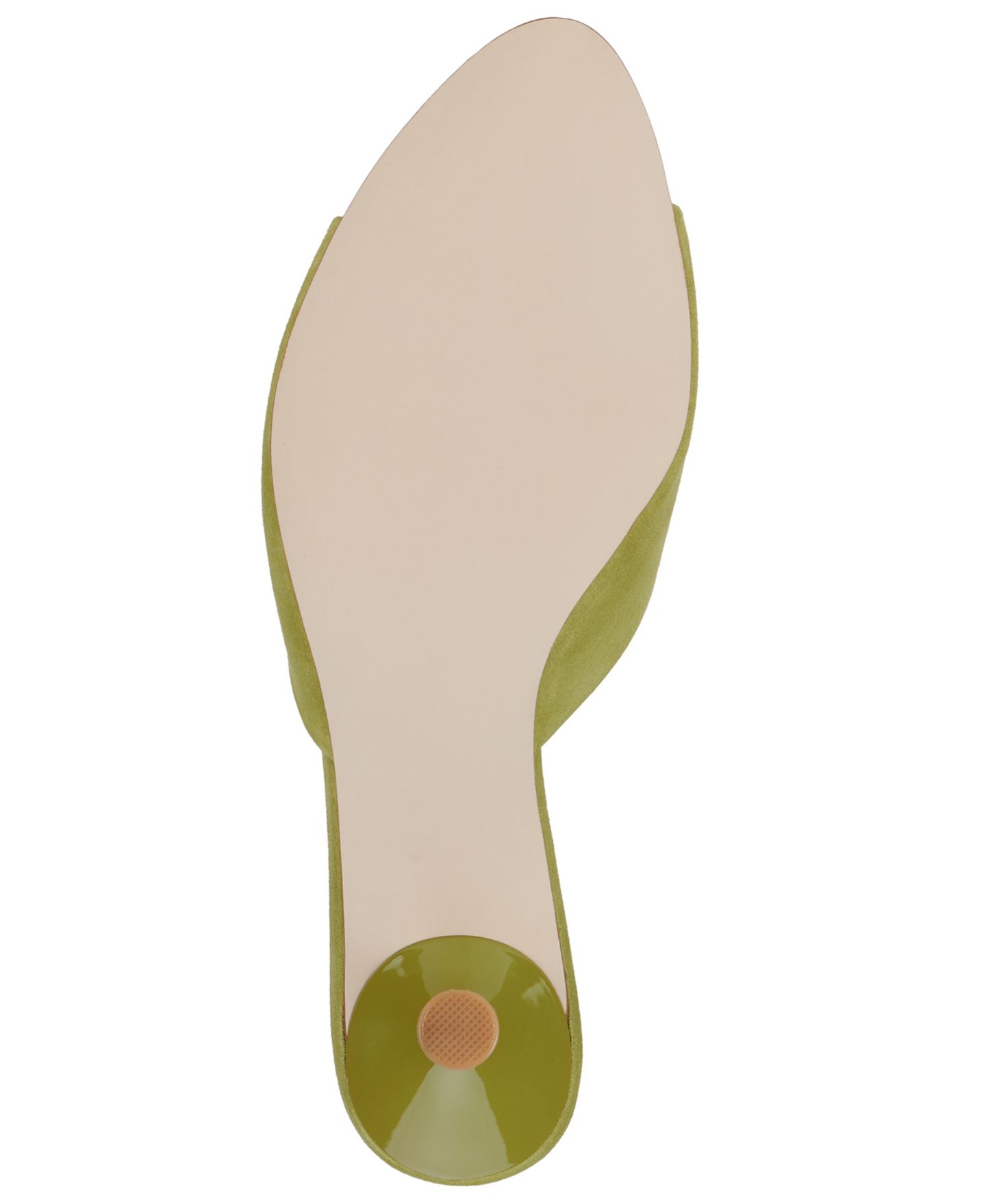 Женские сандалии Jeffrey Campbell Spy-Kid Mid-Heel Slip-On Dress Sandals, цвет: Яркий шартрез замшевый — фото 5