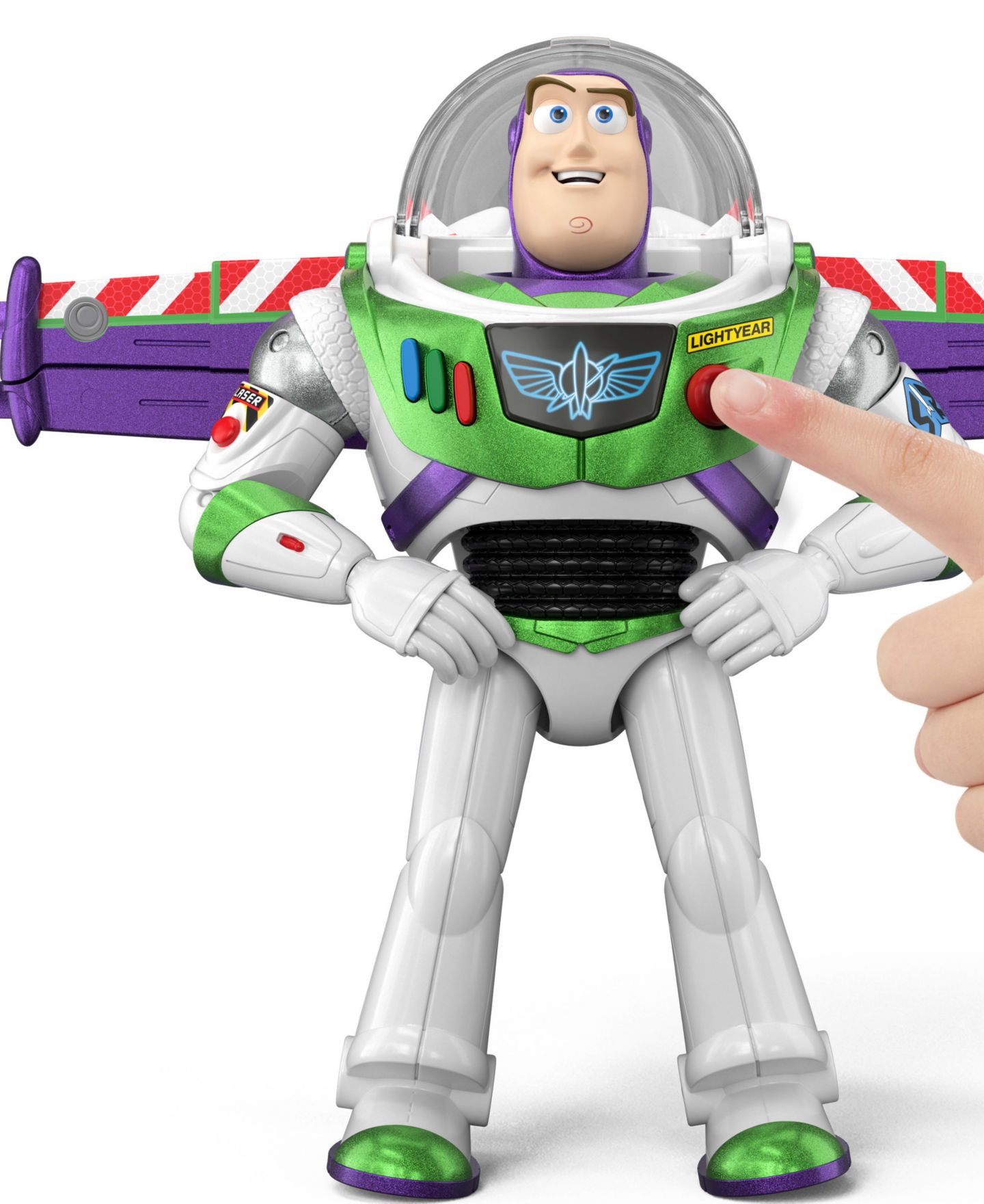 Фигурка Toy Story Buzz Lightyear Flight Mode Hi-Tech, 12 дюймов, 35+ звуков — фото 5