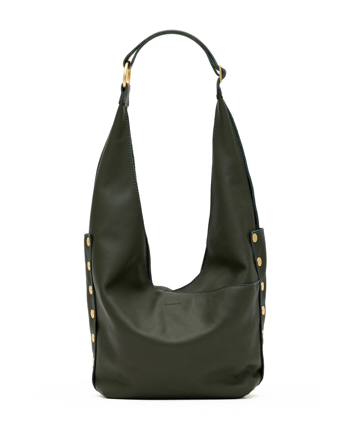 Hammitt Women's Tom Zip Large Leather Hobo Handbag In Twin Crest Pebble,brushed Gold