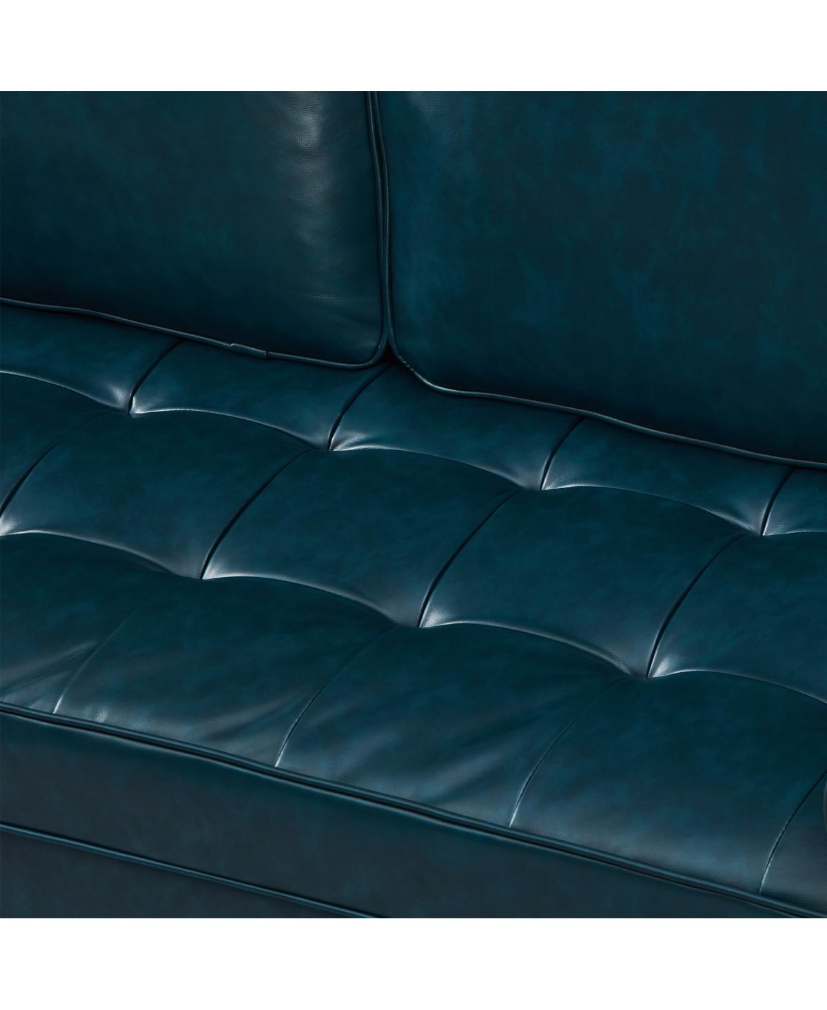 Streamdale Furniture Classic Tufted Faux Sofa with Wood Legs
