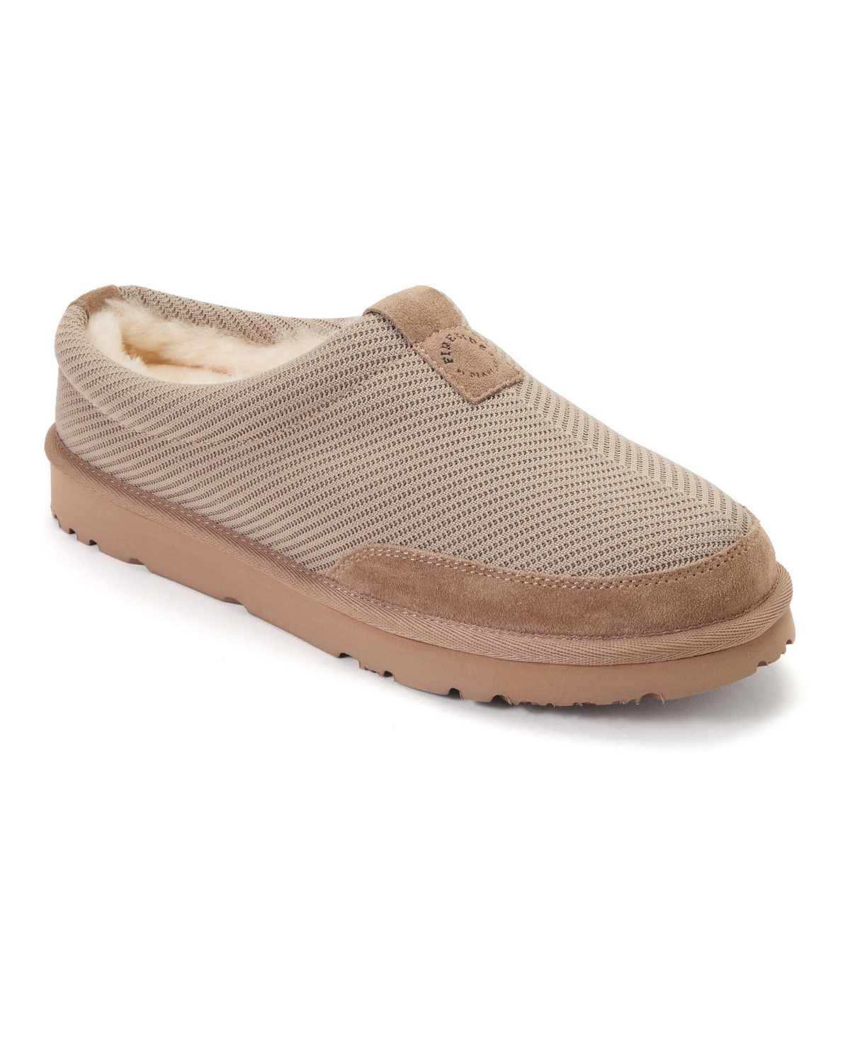 Dearfoams Men's Fireside by Grafton Sport Knit Water Repellent Twill Clog Slippers