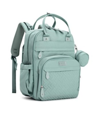Diaper Bag Backpack Stylish 26L Hands Free Baby Bag with Changing Pad, Stroller Straps & Water-Resistant, Sage Green, Large