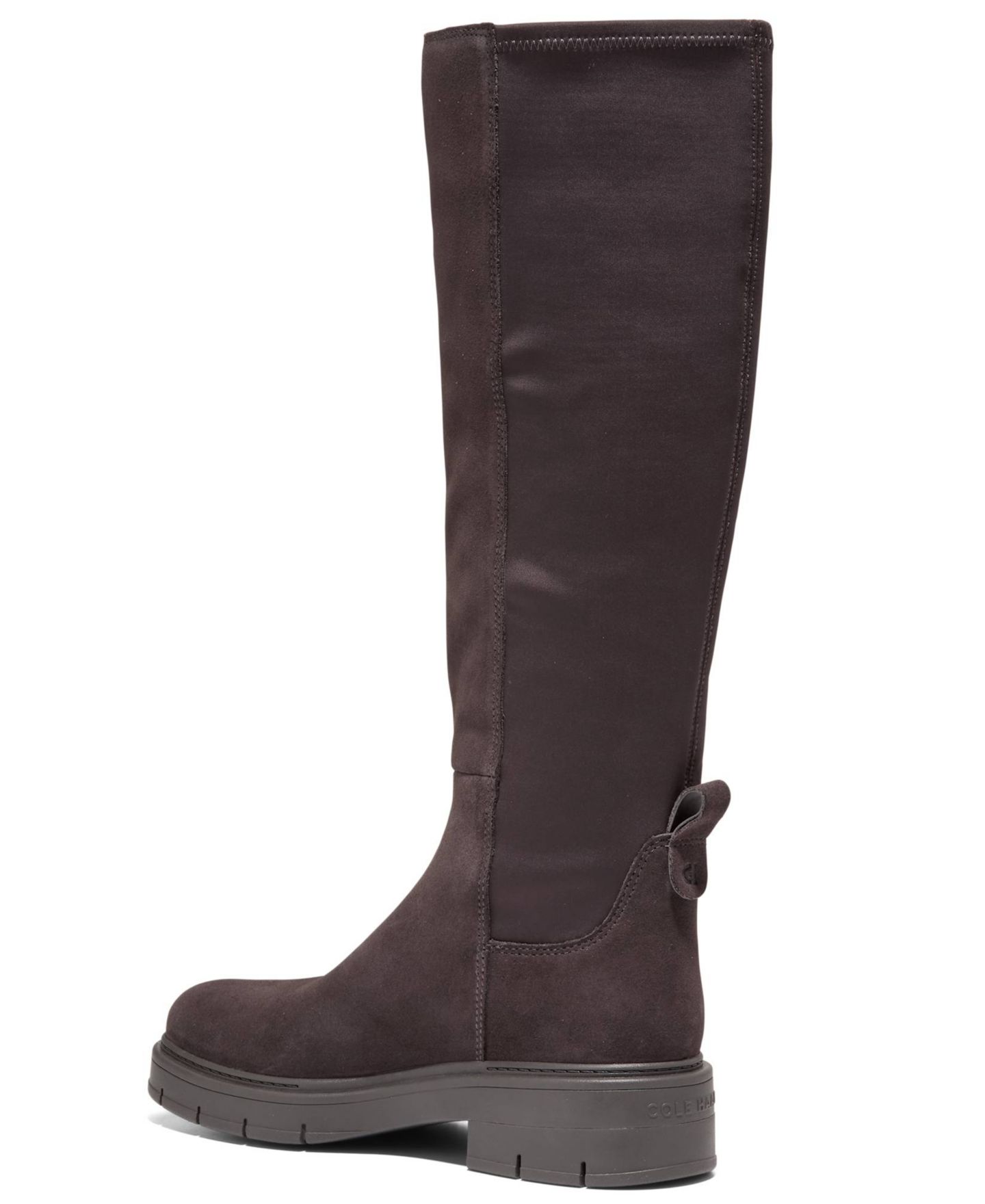 Женские ботинки Cole Haan Grand Flex Fenella Round Toe Tall, цвет: Тёмный шоколадный замшевый — фото 3