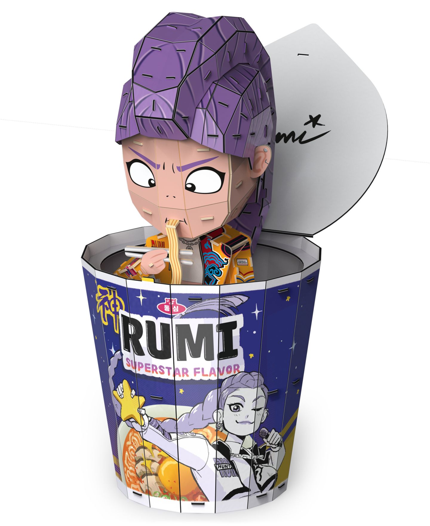 KPop Demon Hunters Детские игрушки Spin Master Toys & Games Spin Master Rumi KPop Ramen Cup 138-Piece 3D Puzzle, Ages 12+ — фото 2