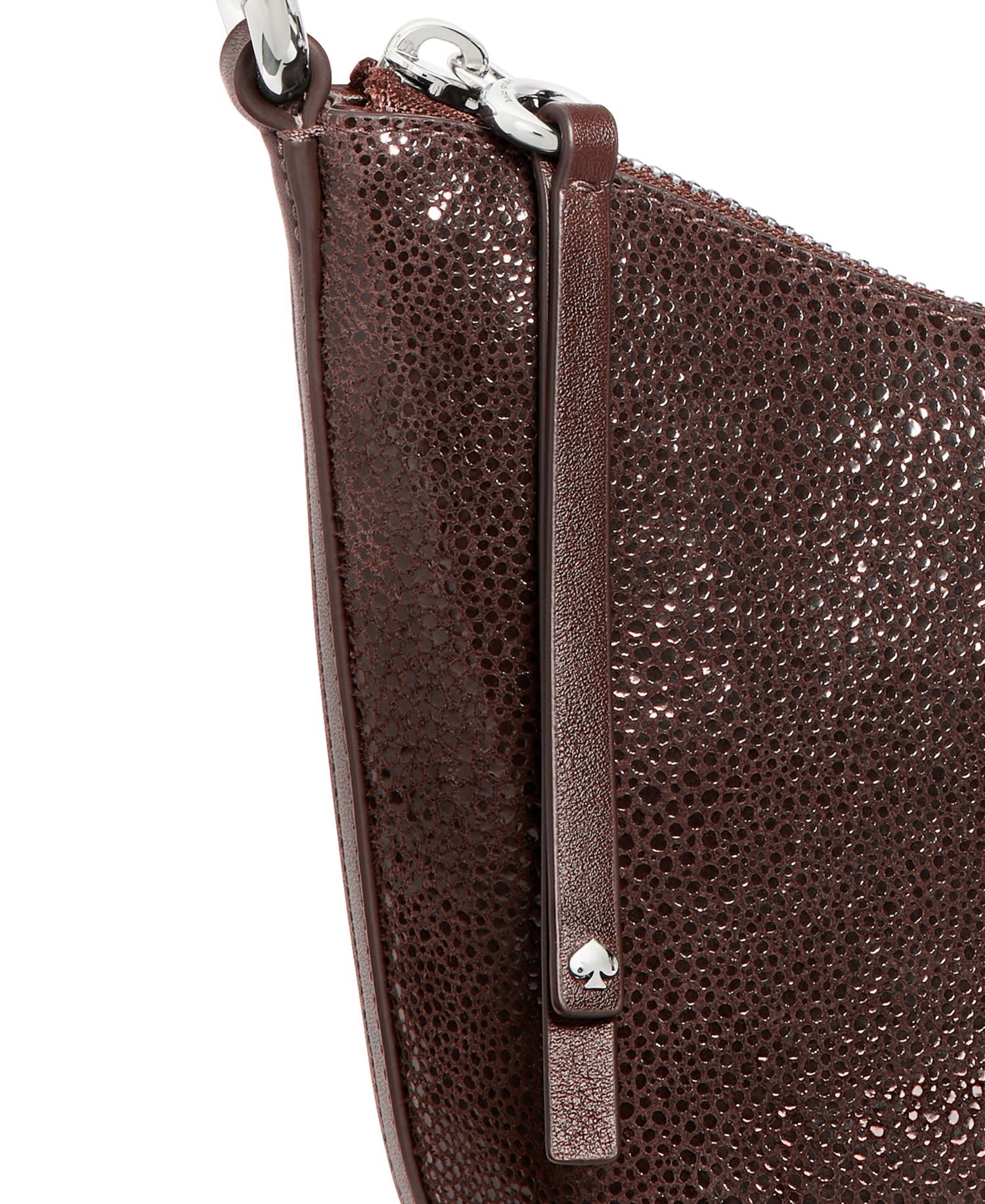 Halo Dot Chain Mini Suede Shoulder Bag