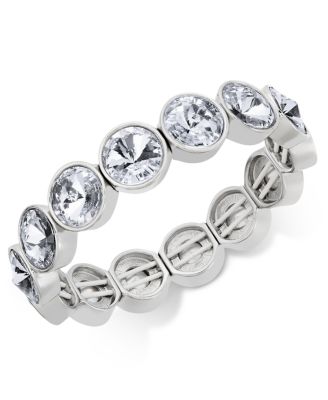 Charter Club - Bezel-Set Crystal Stretch Bracelet