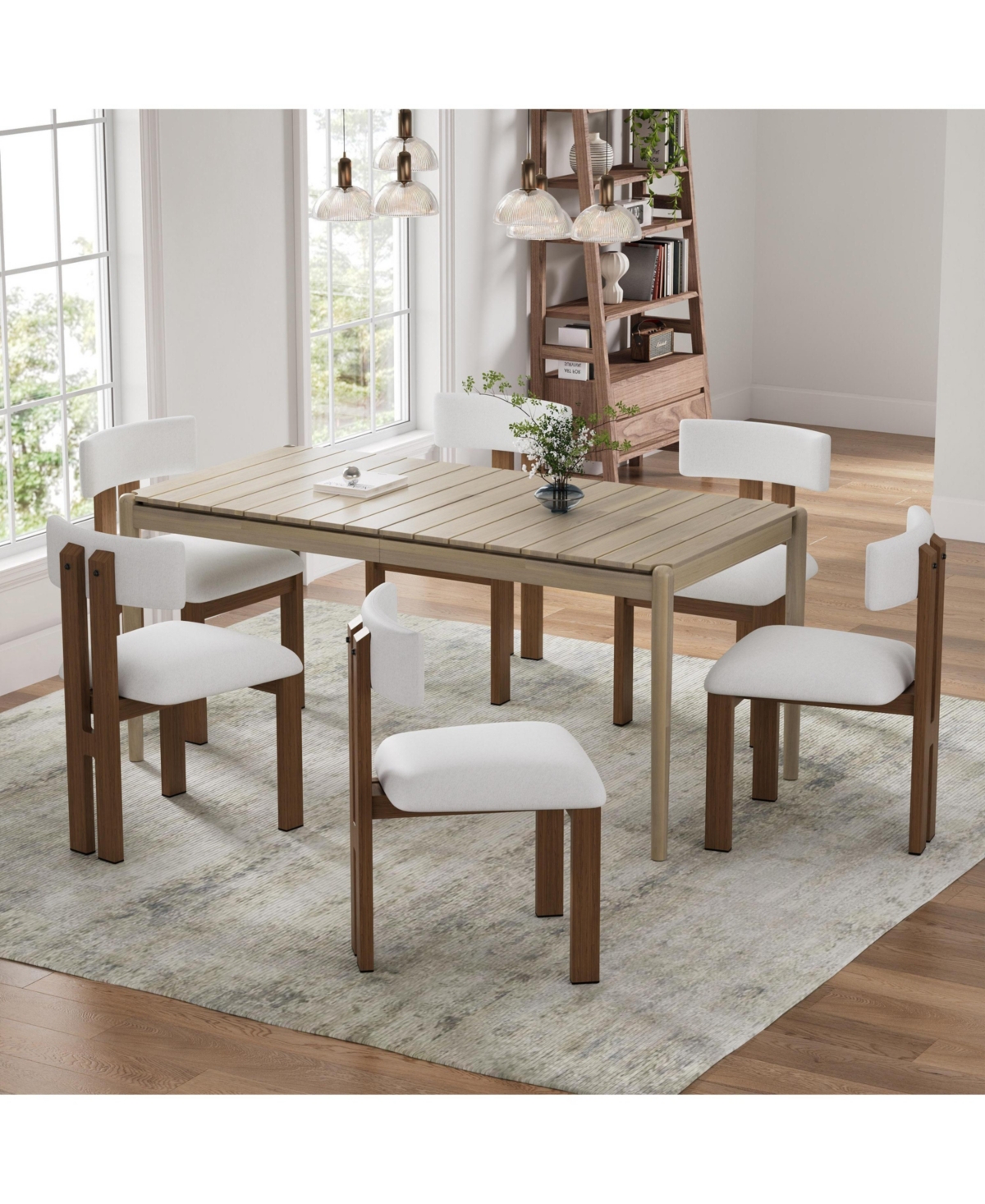 Flynama Set of 2 Upholstered Armless Dining Chairs with Metal Legs, Modern Dining Room Chairs
