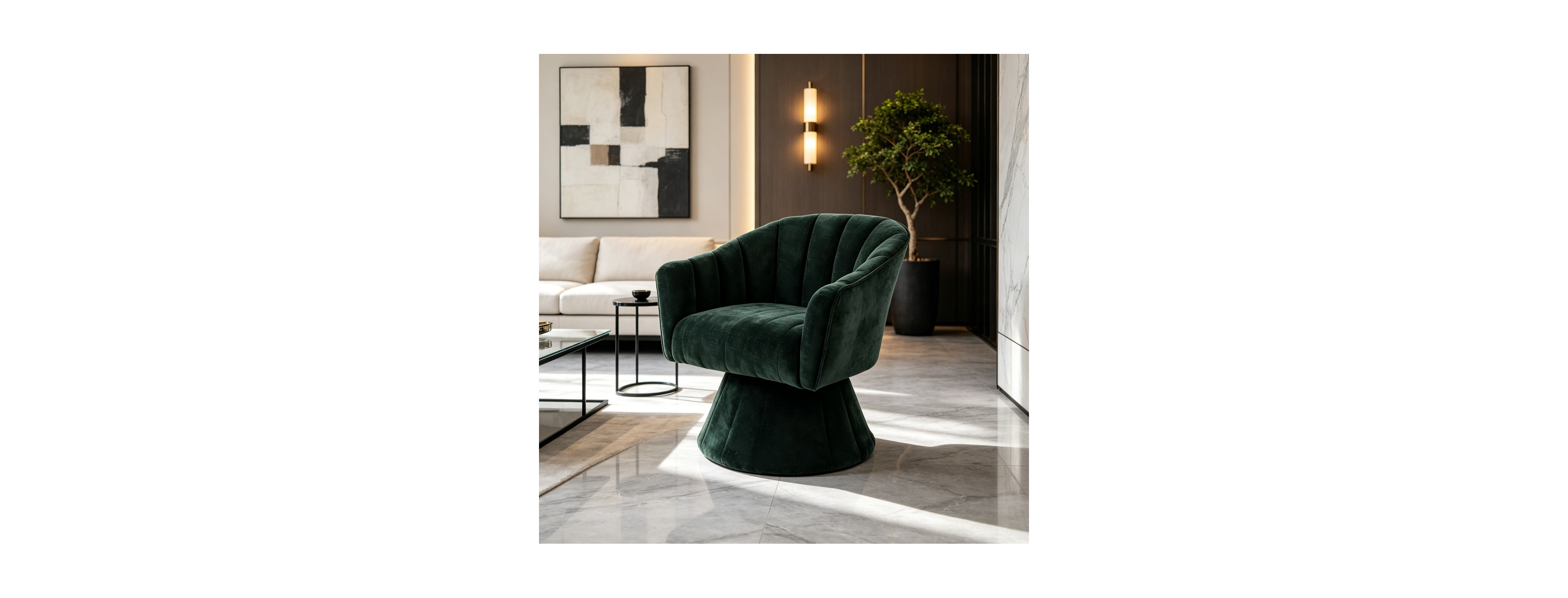 Streamdale Furniture Corduroy 360-Degree Swivel Accent Barrel Chair
