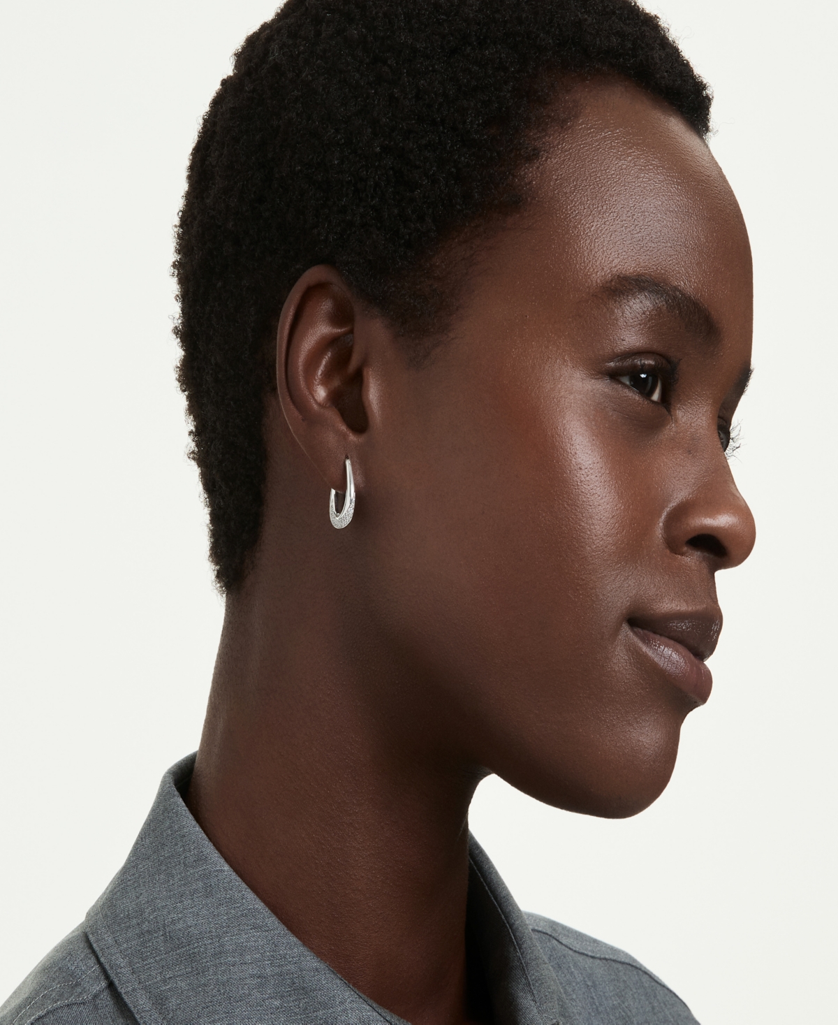 Swarovski Sterling Silver-Plated White Crystals Earrings