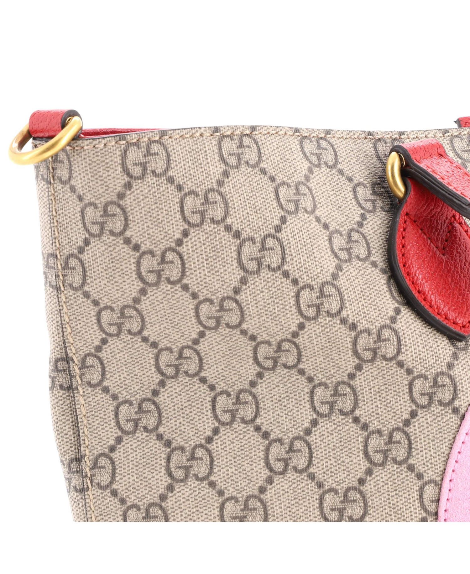 Small Convertible Soft Tote GG Coated Canvas with Applique