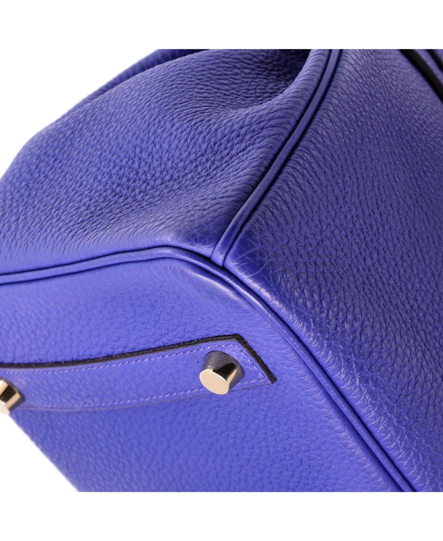 Pre-Owned Hermes Birkin 30 Handbag Blue Togo with Gold Hardware