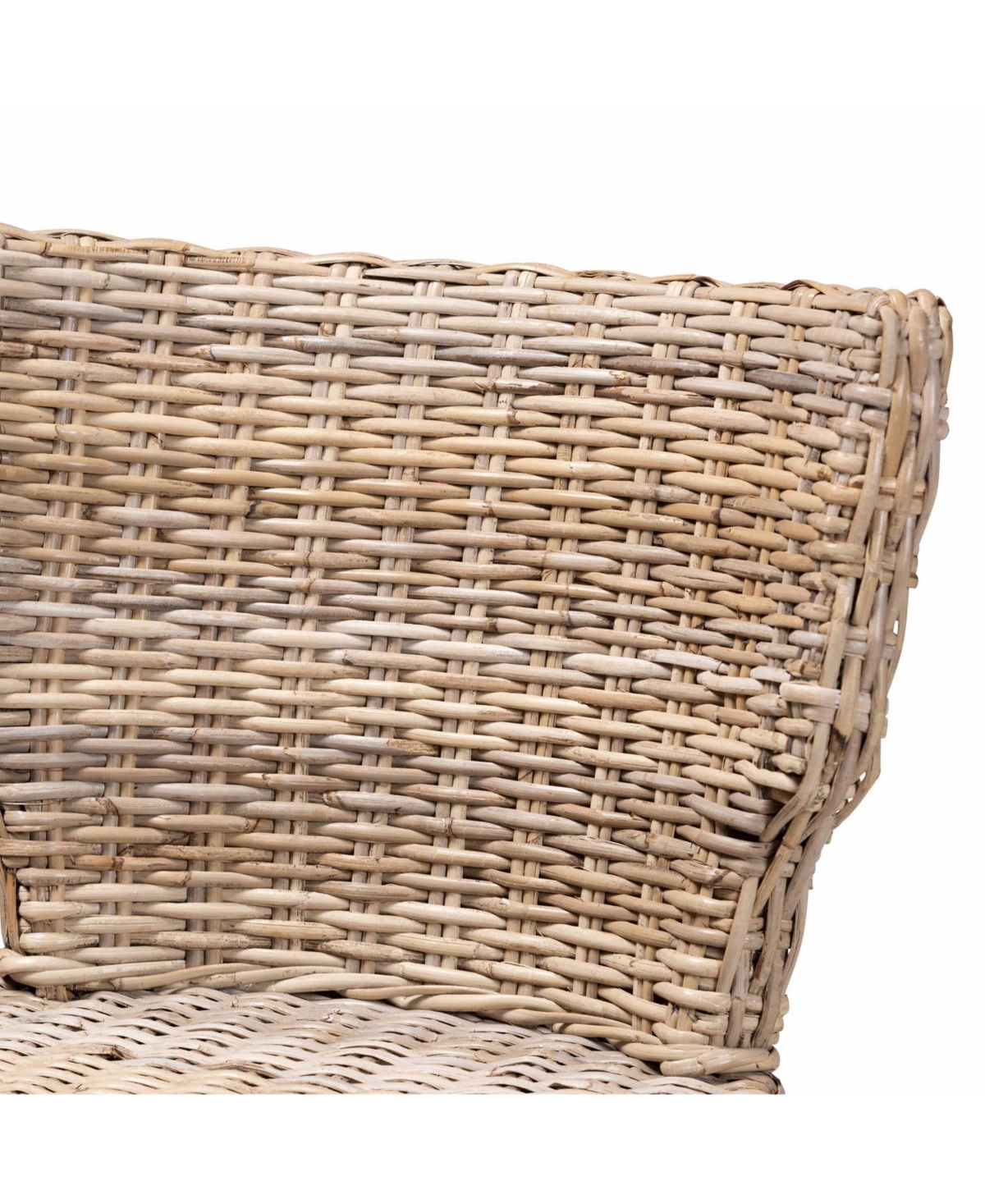 bali & pari Enver 31.9" Rattan Wood Modern Bohemian Dining Chair