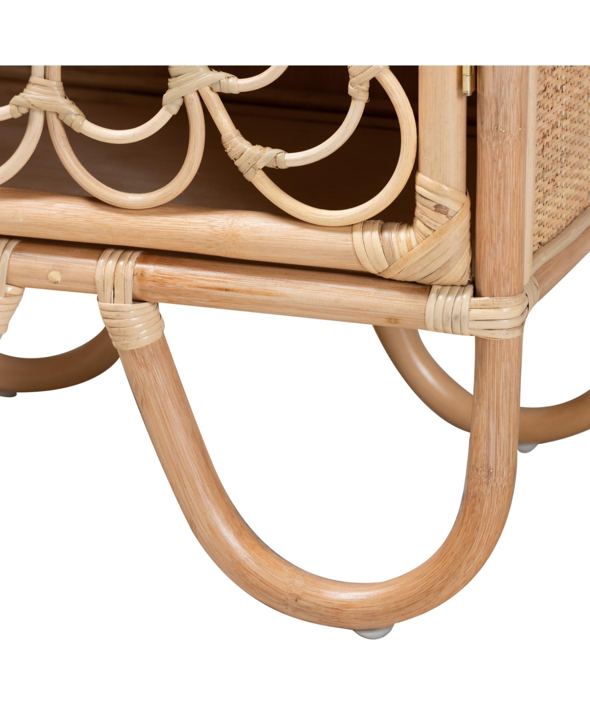bali & pari Acelin 27.6" Rattan Modern Bohemian Nightstand