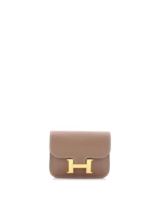 Pre-Owned Hermes Constance Slim Wallet Evercolor