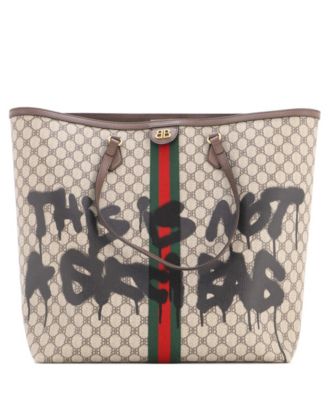 Large x Gucci The Hacker Project Tote Graffiti BB Coated Canvas