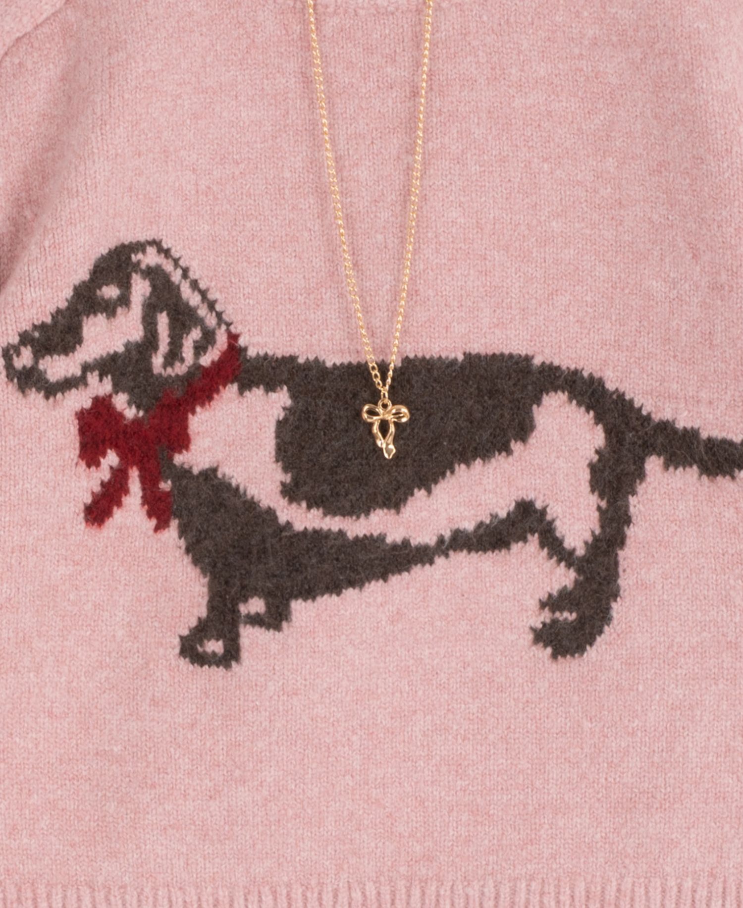 Girls' 7-12 Dog Graphic Brushed Sweater, Corduroy Skort and Necklace, 3-Piece Set